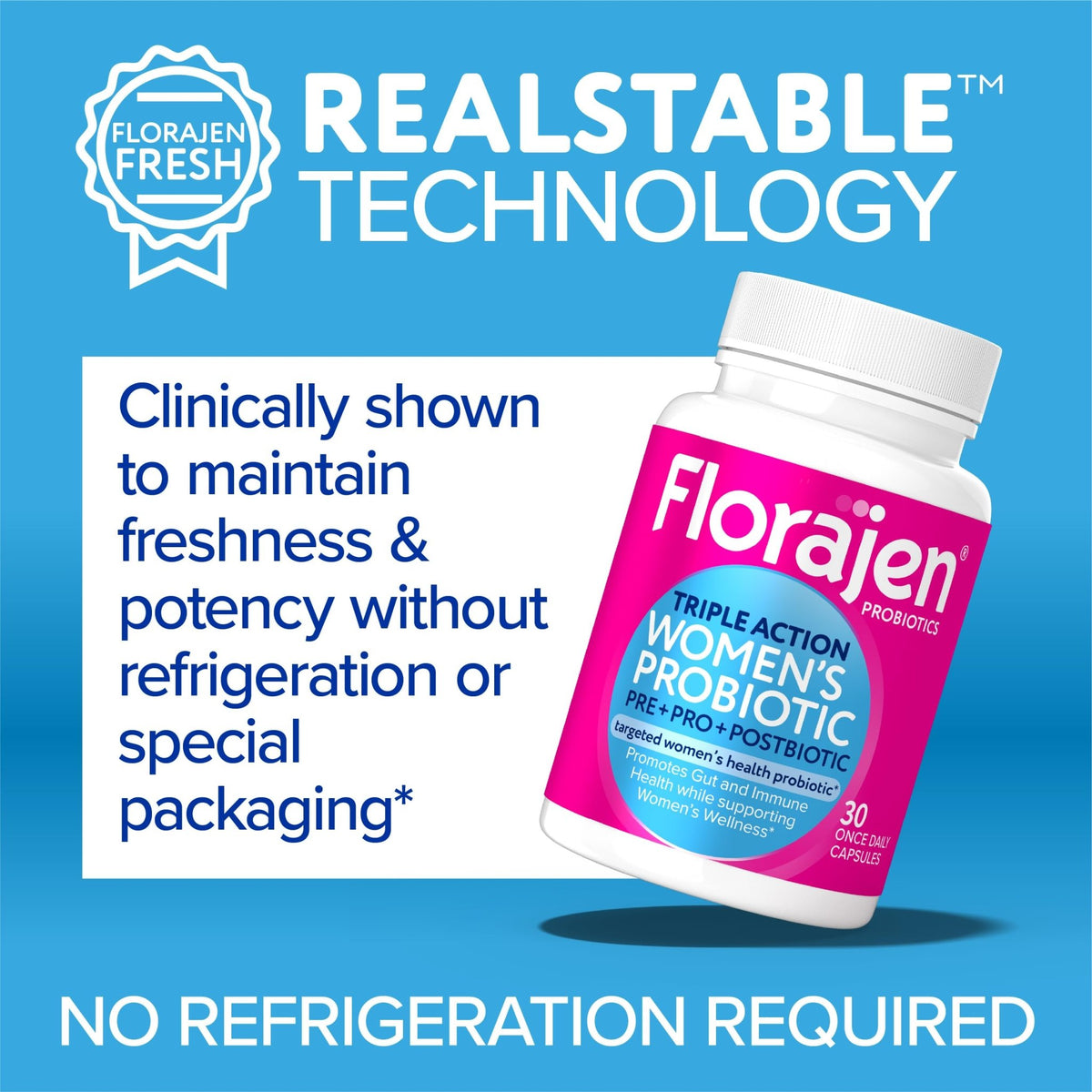 Florajen Women's Complete Triple-Action Prebiotic + Probiotic + Postbiotic for Digestive & Immune Support - Fast-Acting Relief from Constipation & Bloating - FENGGESTORE20