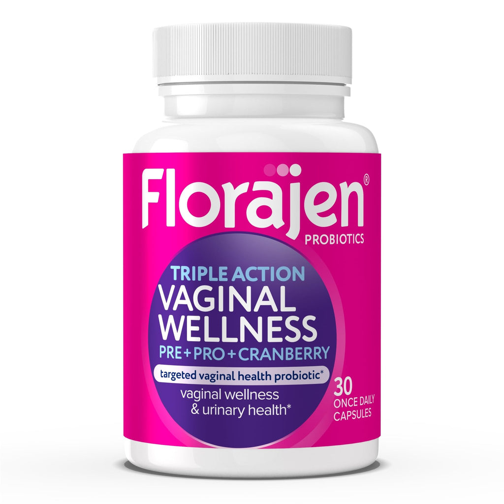 Florajen Women’s Triple-Action Probiotic, Prebiotic + Probiotic + Cranberry for Vaginal, Digestive, & Immune Support - Fast-Acting - FENGGESTORE20