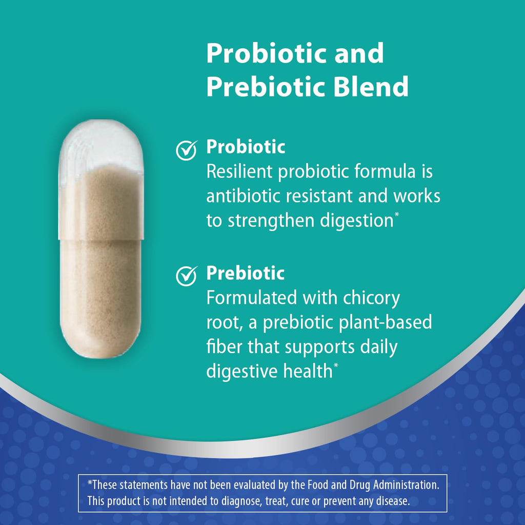 Florastor Advanced Pro+Pre Daily Probiotic and Prebiotic Supplement for Women and Men, Boosts Good Bacteria, Saccharomyces Boulardii - FENGGESTORE20