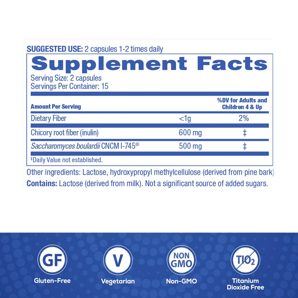 Florastor Advanced Pro+Pre Daily Probiotic and Prebiotic Supplement for Women and Men, Boosts Good Bacteria, Saccharomyces Boulardii - FENGGESTORE20