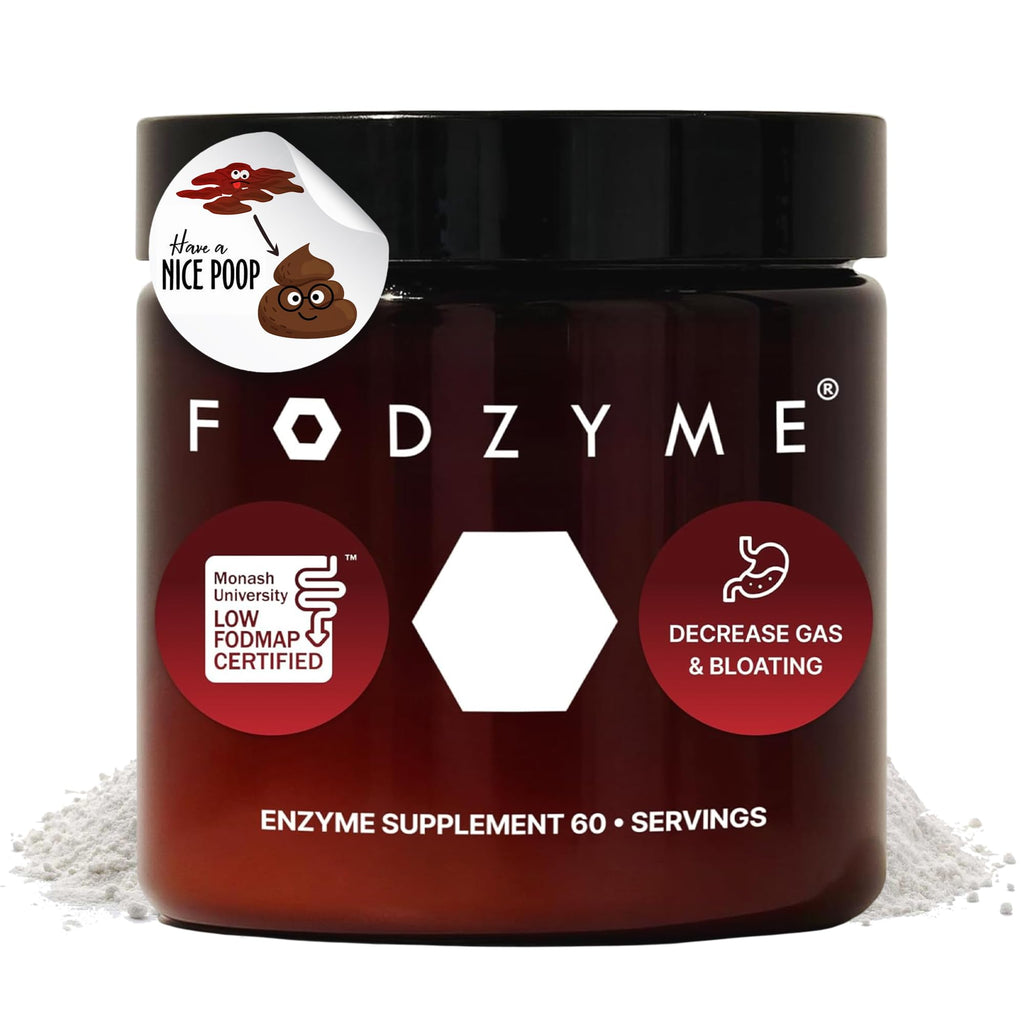 FODZYME® Home Kit Digestive Enzymes for Gut Health, Relief for Bloating, Gas, Constipation, Diarrhea, Abdominal Pain, Low FODMAP, 60 Dose - FENGGESTORE20