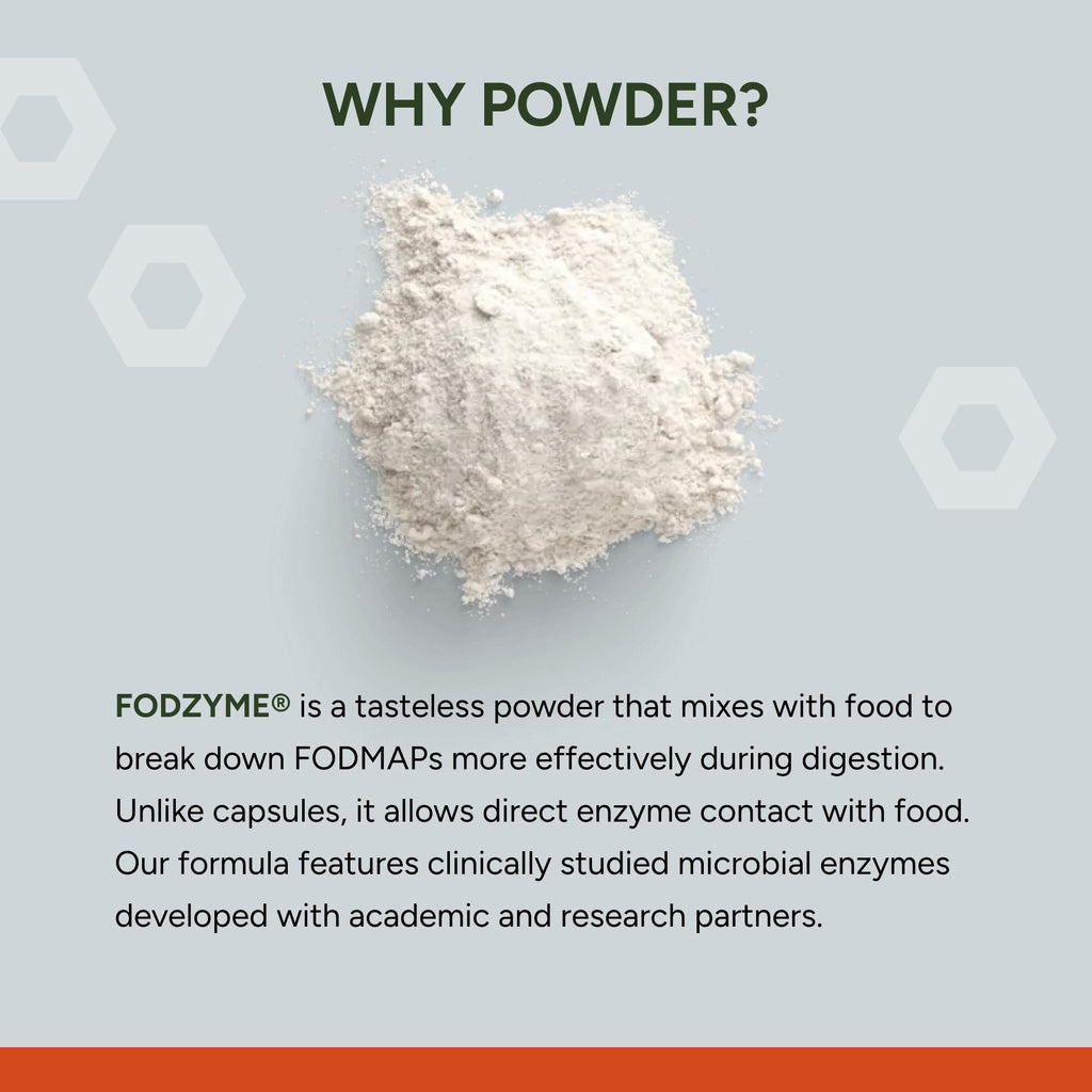 FODZYME® On-The-Go Digestive Enzymes for Gut Health, Relief for Bloating, Gas, Constipation, Diarrhea, Abdominal Pain, Low FODMAP, 30 Dose - FENGGESTORE20