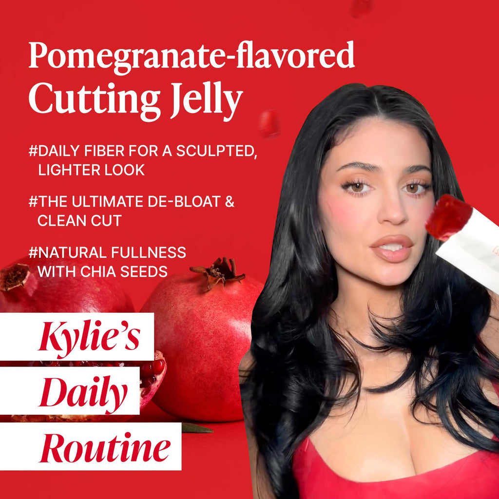 FOODOLOGY Coleology Cutting Stick Jelly (Pomegranate) – Dietary Fiber Supplement for Healthy Weight Management, Chia Seeds & Garcinia Cambogia - FENGGESTORE20
