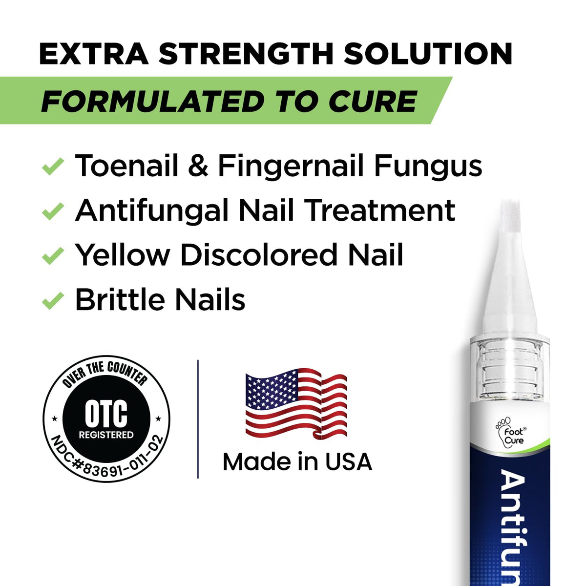 Footcure Antifungal Nail Treatment Pen – Extra Strength Toenail Fungus Treatment - FENGGESTORE20