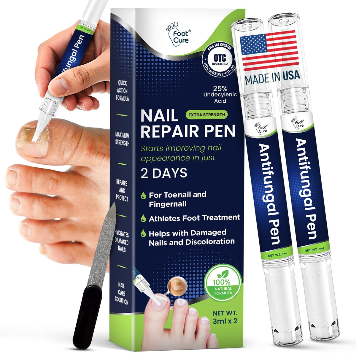 Footcure Antifungal Nail Treatment Pen – Extra Strength Toenail Fungus Treatment - FENGGESTORE20