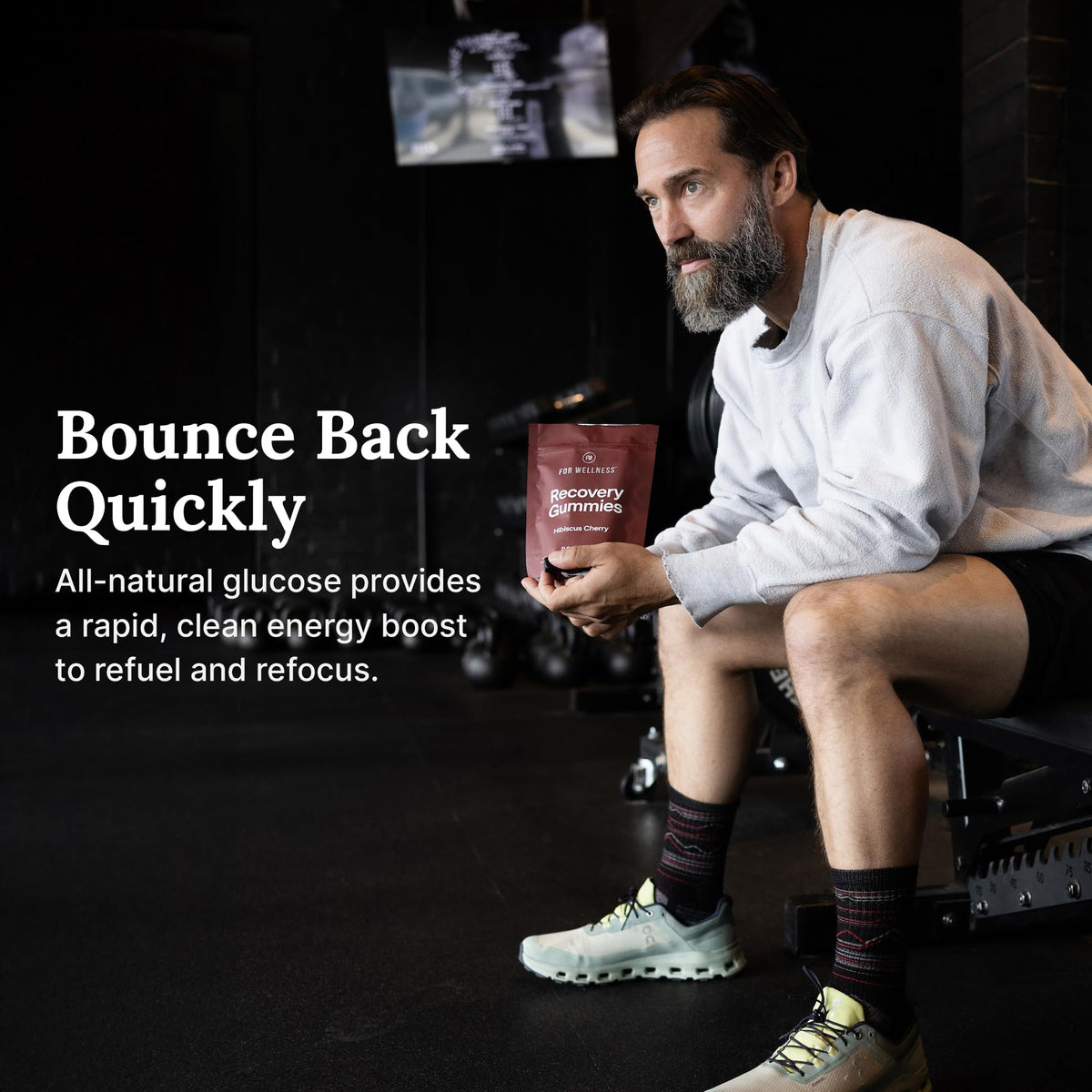 For Wellness Recovery Gummies Restore | Tart Cherry Energy Supplements with Electrolytes for Muscle Soreness, Post-Workout Performance & Recovery - FENGGESTORE20