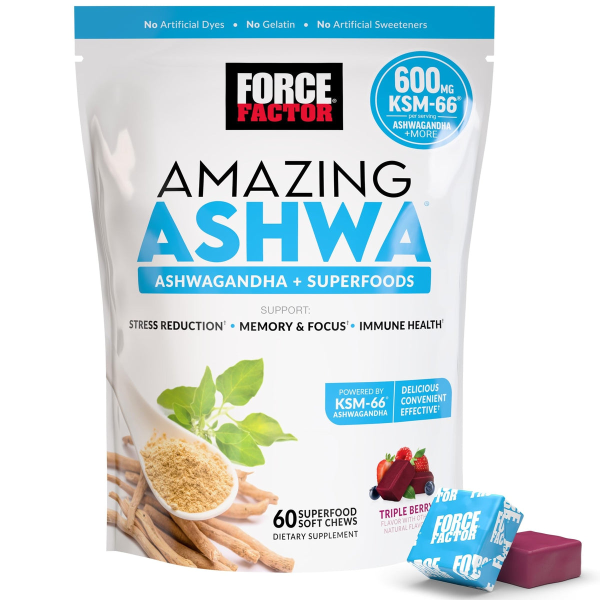 Force Factor Amazing Ashwa for Stress Relief, Memory, Focus, and Immune Support Health, Ashwaganda Supplement with KSM-66 Ashwagandha - FENGGESTORE20