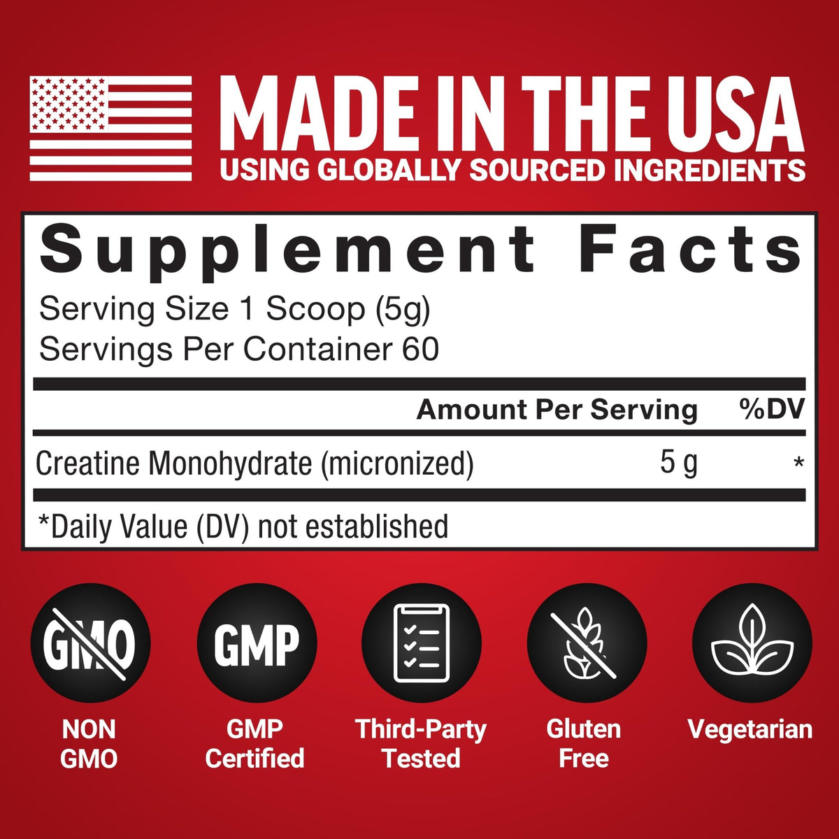 Force Factor Creatine Monohydrate Powder, 5g Micronized Dose to Support Muscle Growth, Strength, Recovery, Cognitive Health & Memory - FENGGESTORE20