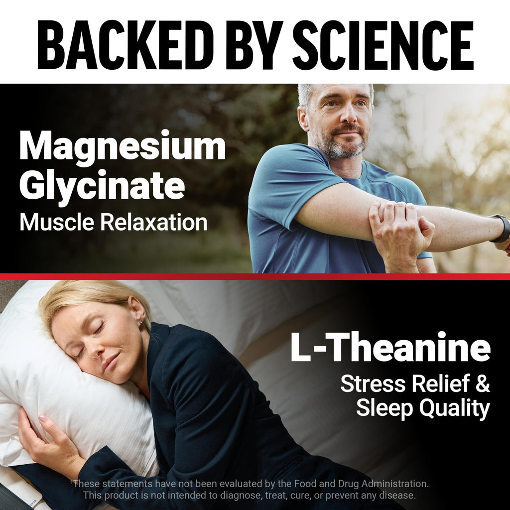 Force Factor Magnesium + L-Theanine, Magnesium Bisglycinate Supplement to Support Bones, Muscles, Nerves, Relaxation, and Mood, Vegan - FENGGESTORE20