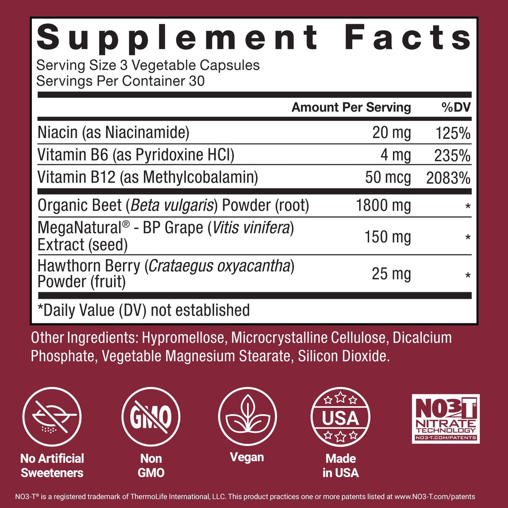 Force Factor Total Beets Blood Pressure Support Beet Root Capsules, 1800mg Organic Beet Root Powder Beet Supplement with Hawthorn Berry to Support Circulation - FENGGESTORE20