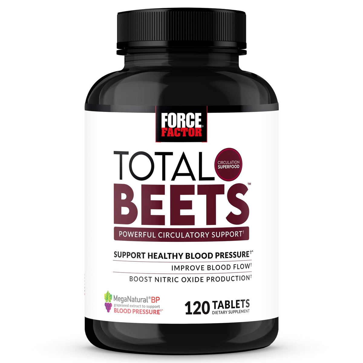 Force Factor Total Beets Blood Pressure Support with Grape Seed Extract and Non GMO Beet Root Powder for Heart Health - FENGGESTORE20