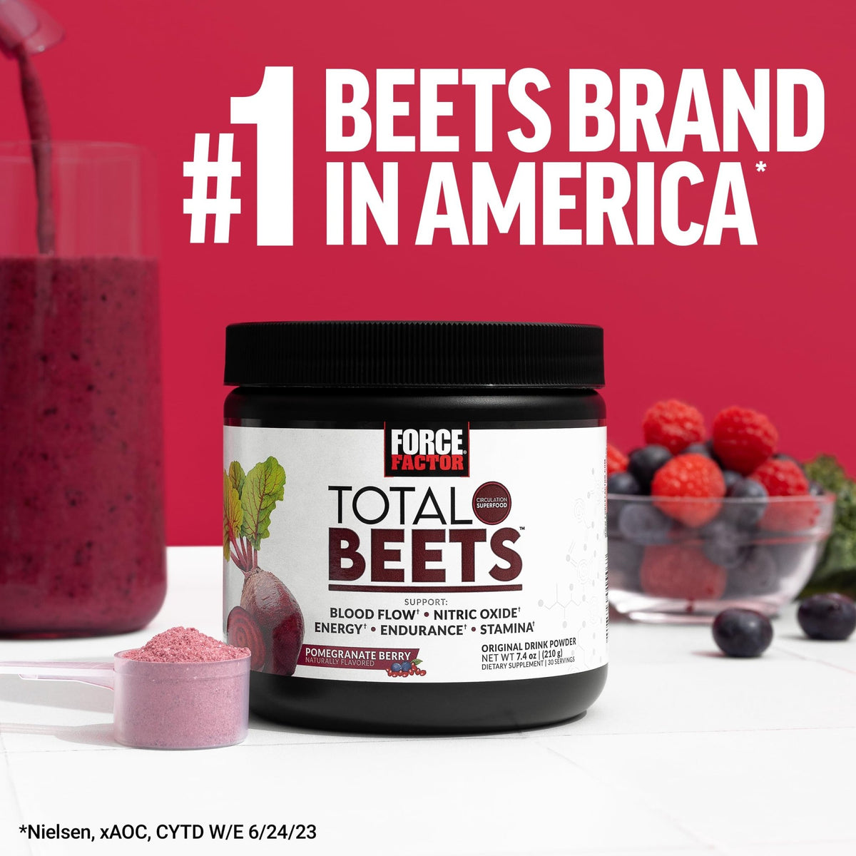 Force Factor Total Beets Blood Pressure Support with Grape Seed Extract and Non GMO Beet Root Powder for Heart Health - FENGGESTORE20