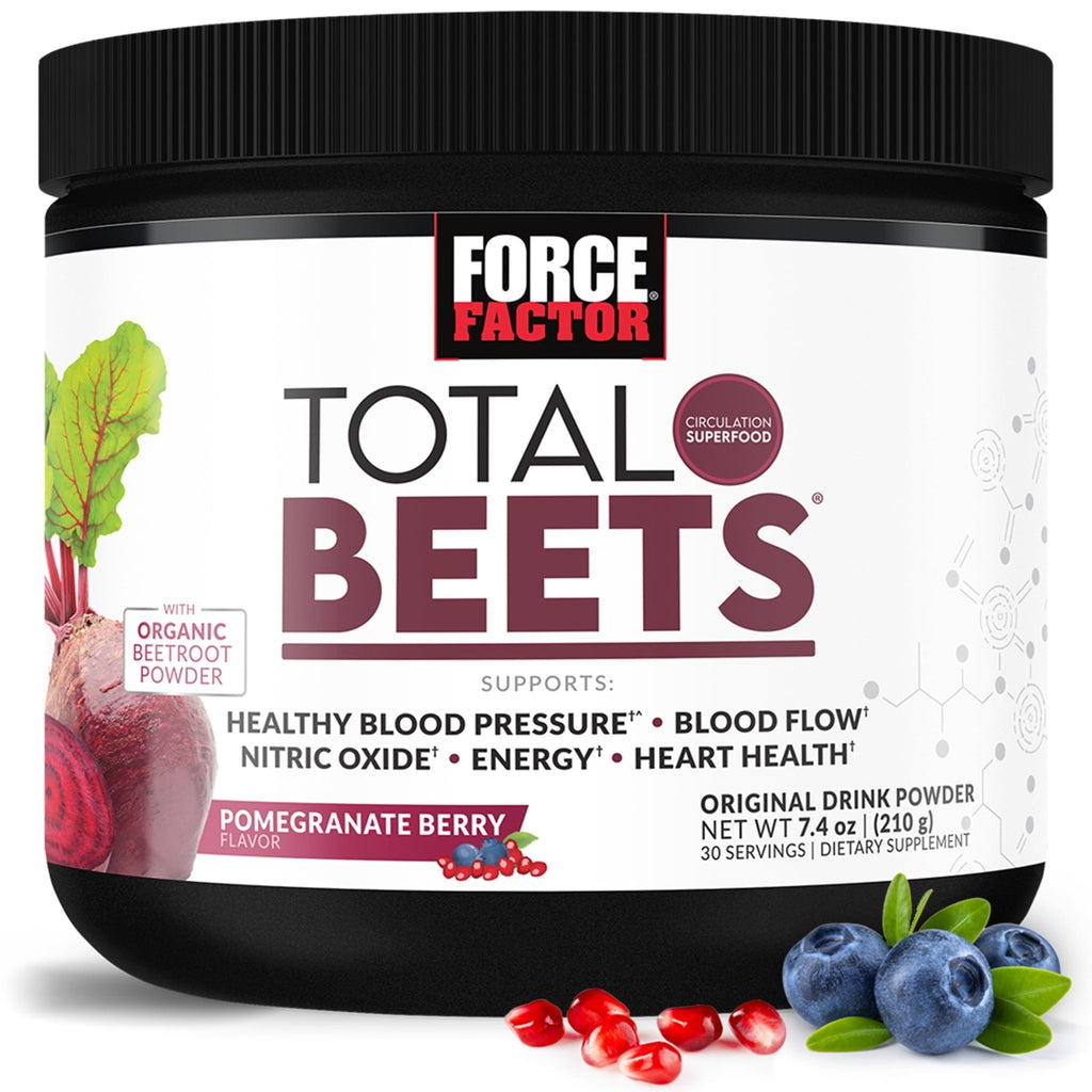 Force Factor Total Beets Drink Mix Superfood Powder with Nitrates to Support Circulation, Blood Flow, Nitric Oxide, Energy, Endurance, and Stamina - FENGGESTORE20