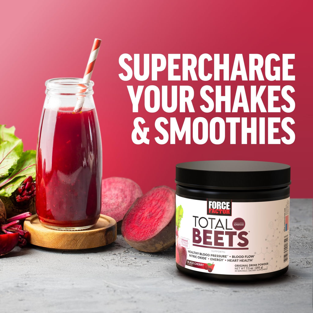 Force Factor Total Beets Drink Mix Superfood Powder with Nitrates to Support Circulation, Blood Flow, Nitric Oxide, Energy, Endurance, and Stamina - FENGGESTORE20