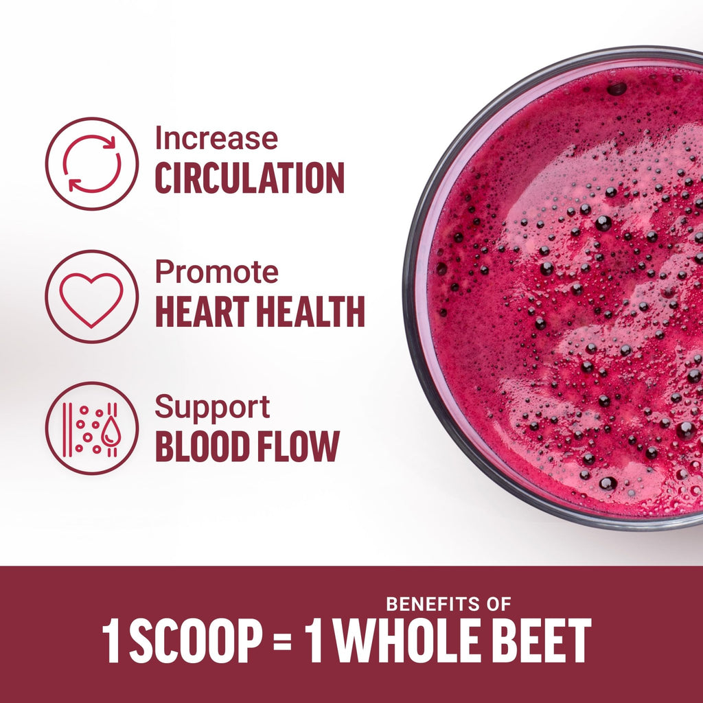 Force Factor Total Beets Organic Beetroot Powder Superfood to Boost Daily Nutrition, USDA Organic, Vegan, Gluten-Free - FENGGESTORE20