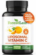 ForestLeaf Liposomal Vitamin C 1400mg Capsules | High Dose Vitamin C Liposomal Supplement w Coconut Oil Fatty Acids | Fast Absorption | Immune Support, Antioxidant, - FENGGESTORE20