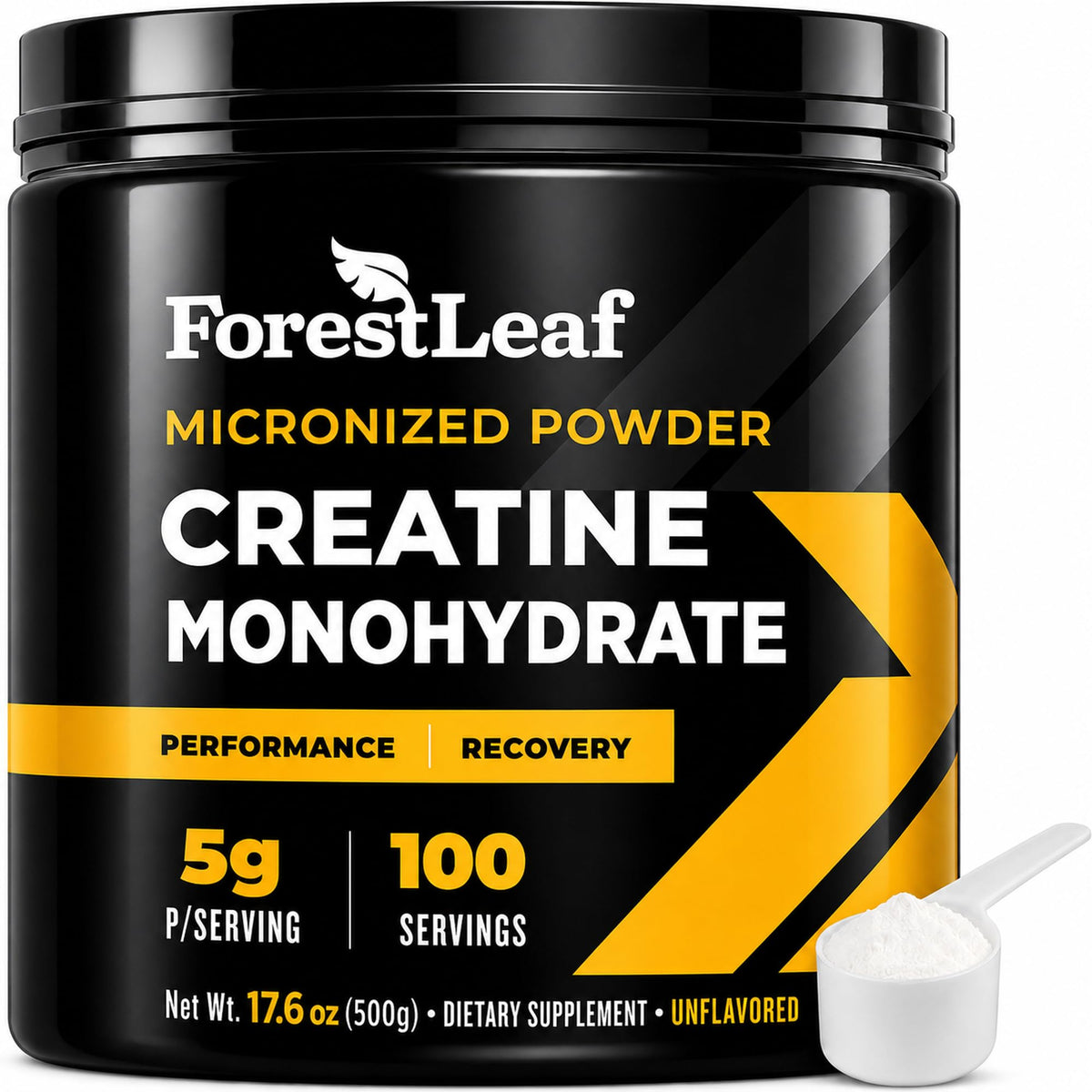 ForestLeaf Micronized Creatine Monohydrate Powder - Maximize Muscle Growth & Strength - Unflavored Creatine for Women and Men - FENGGESTORE20