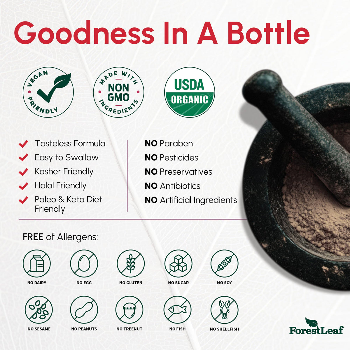 ForestLeaf USDA Organic Beet Root Capsules - Beetroot Supplement 1000mg 20:1 Extract w/Ginger Grape Seed - Support Blood Pressure, Nitric Oxide - FENGGESTORE20