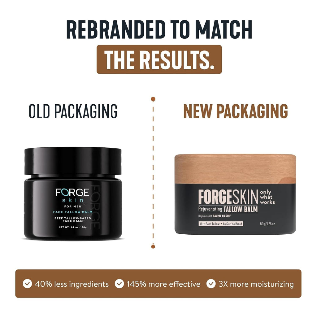 Forge Skin® Wrinkle Defense Beef Tallow Balm for Men [TALLOW-BASED] Moisturizer for Face Hydration - Hydrating Anti Aging Skin Cream - FENGGESTORE20