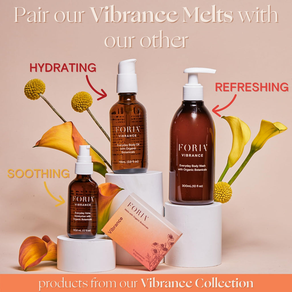 FORIA Vibrance Melts - Organic, Fragrance- Free, Natural Moisturizing Vaginal Suppositories - 12 Count - FENGGESTORE20