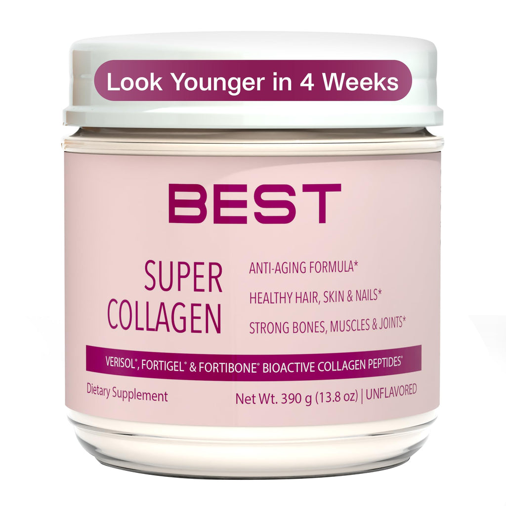 FORTIBONE® Collagen - 3 Clinically-Supported Bioactive Collagen Peptides with FORTIBONE®, FORTIGEL®, VERISOL® Unflavored Collagen for Women - Reduce Wrinkles, - FENGGESTORE20