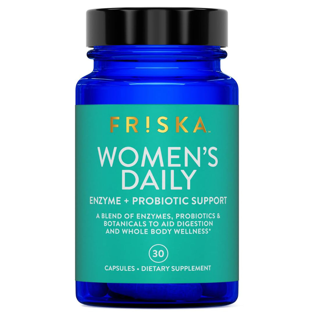 FRISKA Women’s Daily Digestive Enzyme and Probiotics Supplement, Advanced Natural Support for Female Digestive Health, Fights Bloating, Eases Digestion - FENGGESTORE20