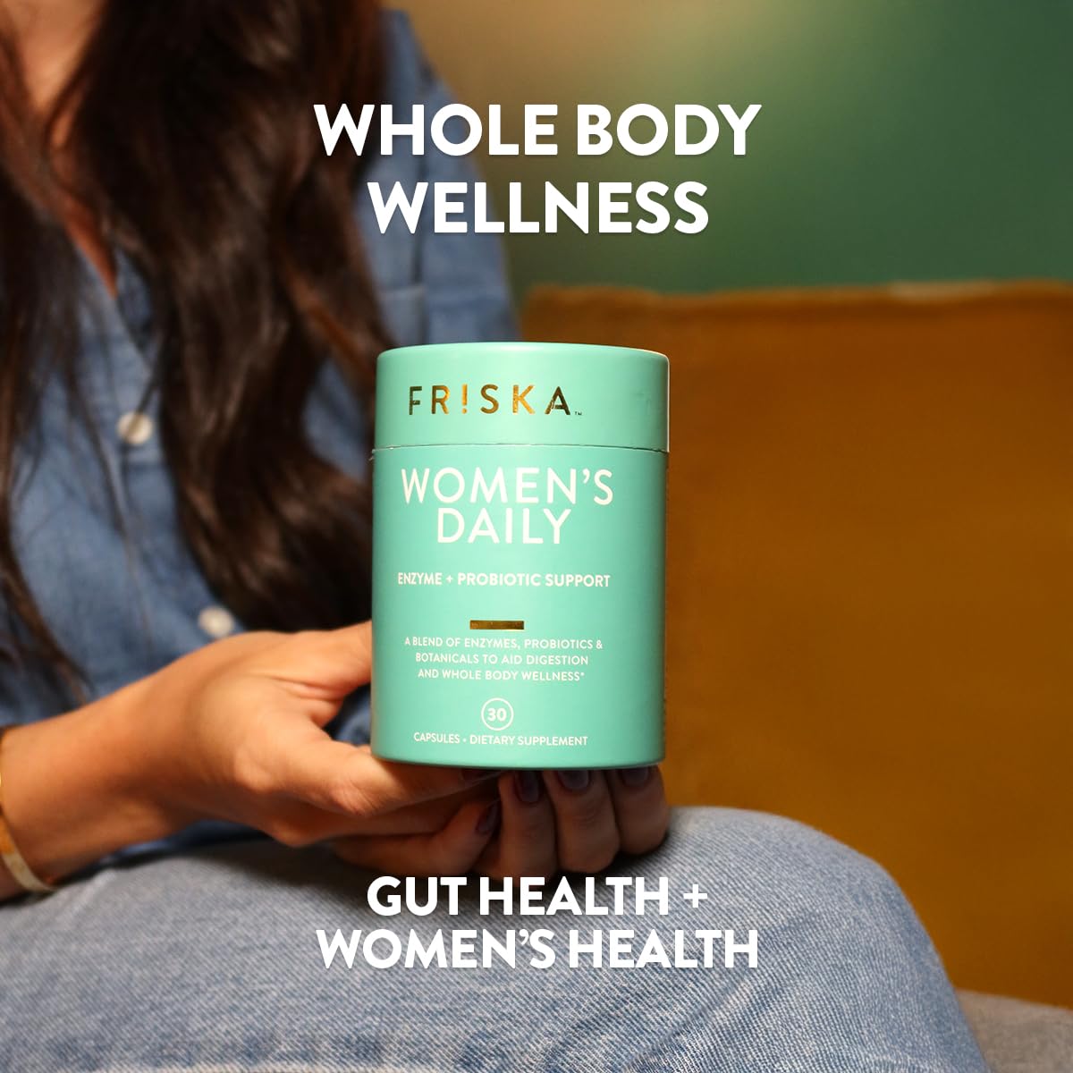 FRISKA Women’s Daily Digestive Enzyme and Probiotics Supplement, Advanced Natural Support for Female Digestive Health, Fights Bloating, Eases Digestion - FENGGESTORE20
