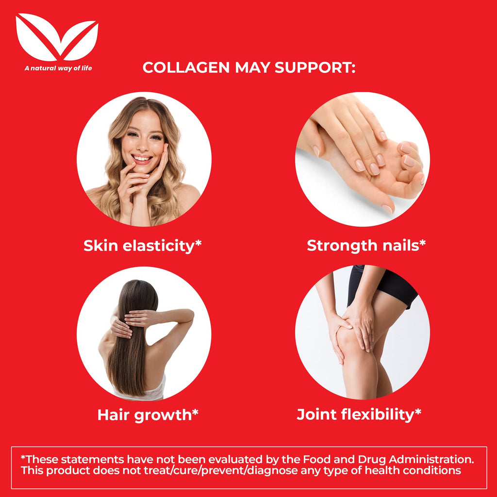 Full Life Hydrolyzed Collagen Supplements - Bovine Collagen Pills for Women and Men - Kosher Collagen Capsules, Gluten-Free - 90 Veggie Capsules 2,500mg - FENGGESTORE20