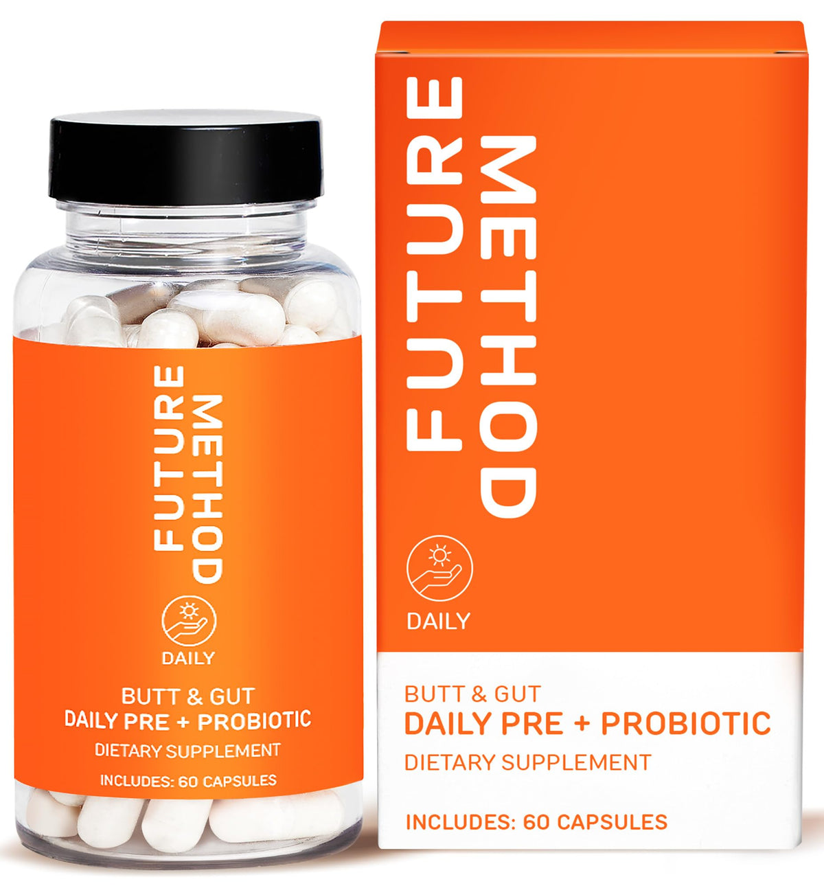 FUTURE METHOD Synbiotic Prebiotics for Men & Women - Probiotics & Prebiotic Supplement for Digestion, Immunity & Regularity (60ct) - FENGGESTORE20