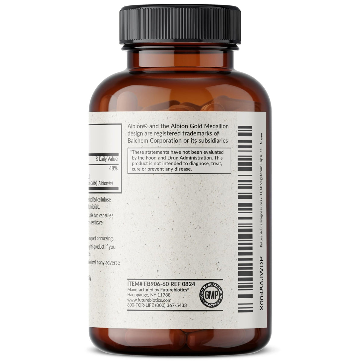 Futurebiotics Magnesium Glycinate 200 MG per Serving Chelated for High Absorption, Gentle On Stomach, Non-GMO, 60 Vegetarian Capsules - FENGGESTORE20