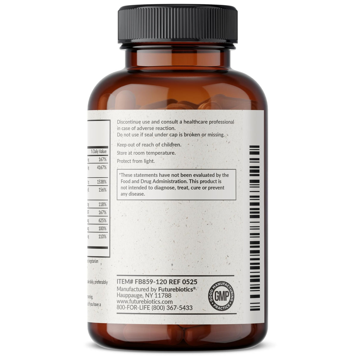 Futurebiotics Vitamin B Complex with Vitamin C Supports Energy Production, Nervous System & Immune Support - Non-GMO, 120 Vegetarian Capsules - FENGGESTORE20