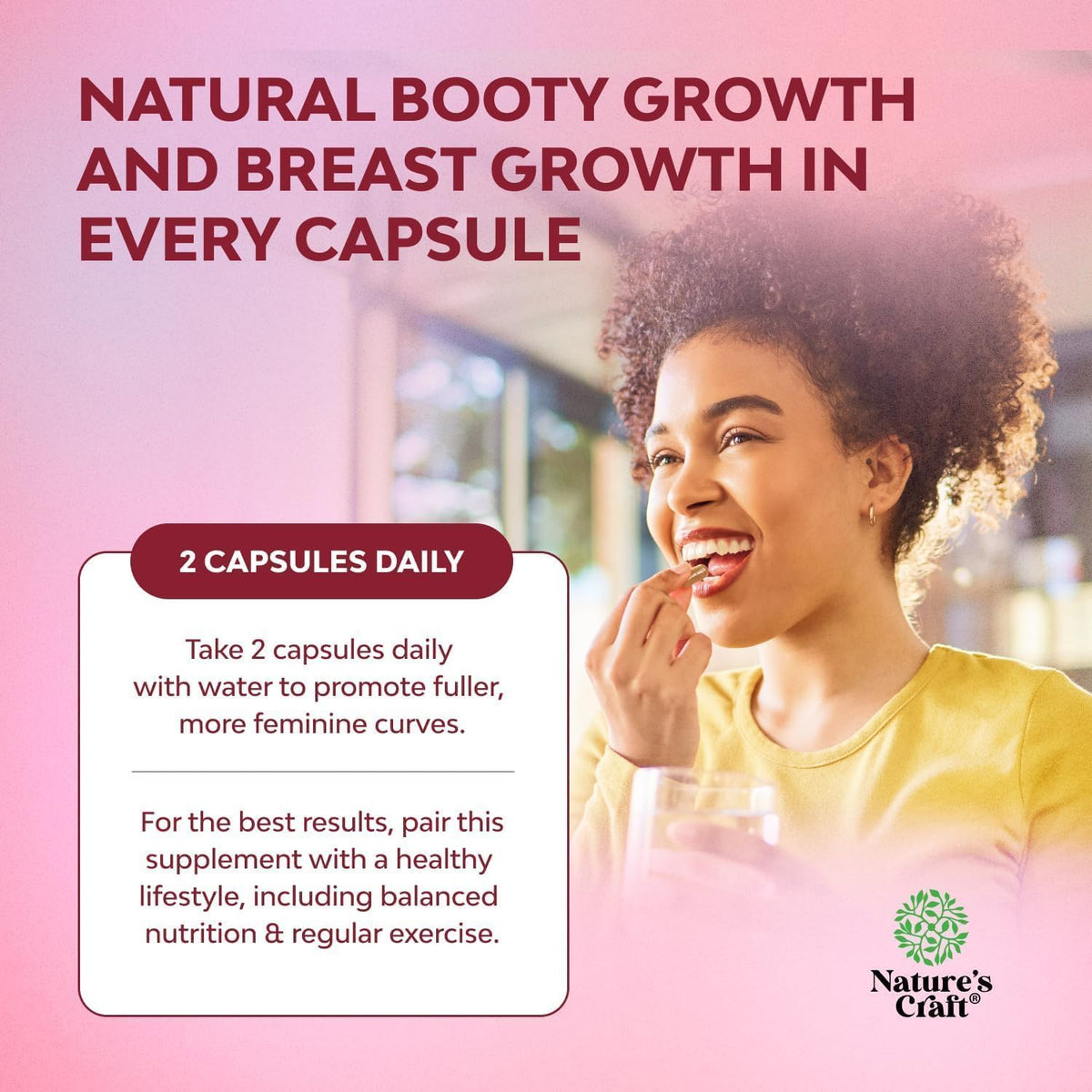G-Curve Butt and Breast Growth Capsules - Horny Goat Weed Muira Puama & Maca Root for Butt Growth Support - Advanced Herbal Formula - FENGGESTORE20