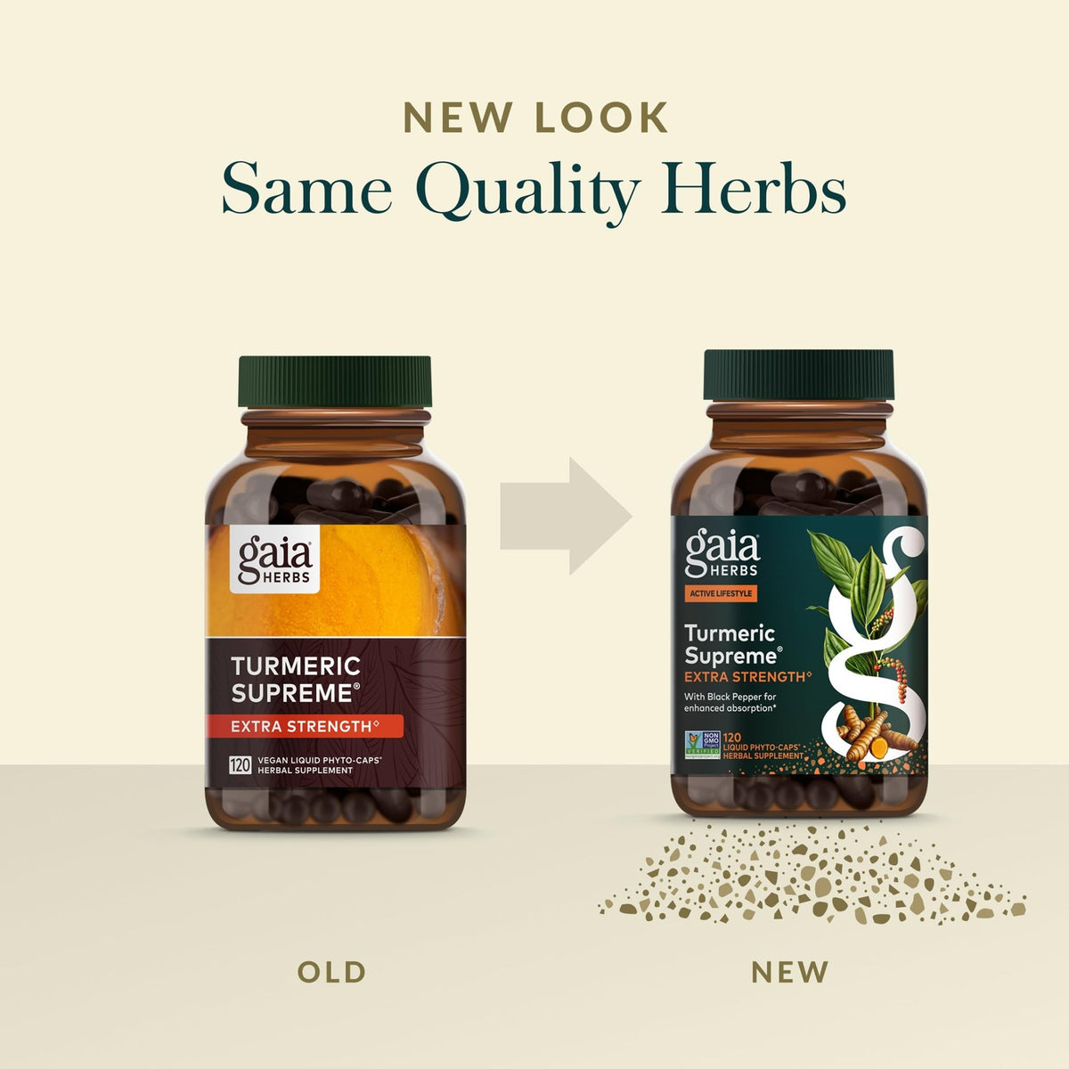 Gaia Herbs Turmeric Supreme Extra Strength - Supports Occasional Discomfort from Normal Wear & Tear* - with Turmeric Curcumin & Black Pepper - FENGGESTORE20