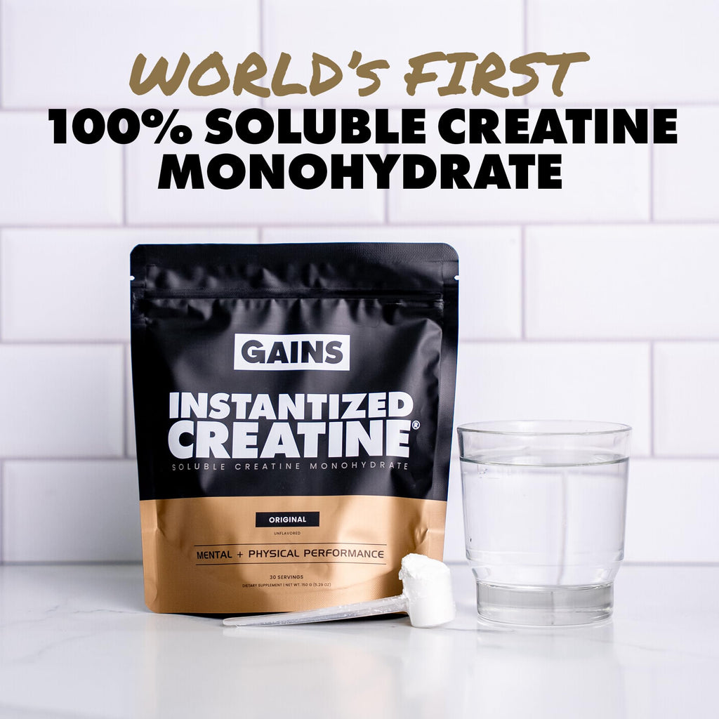 Gains in Bulk Instantized Creatine Monohydrate for Men & Women, Soluble Creatine Powder, Supports Muscle Building, Strength and Performance - FENGGESTORE20