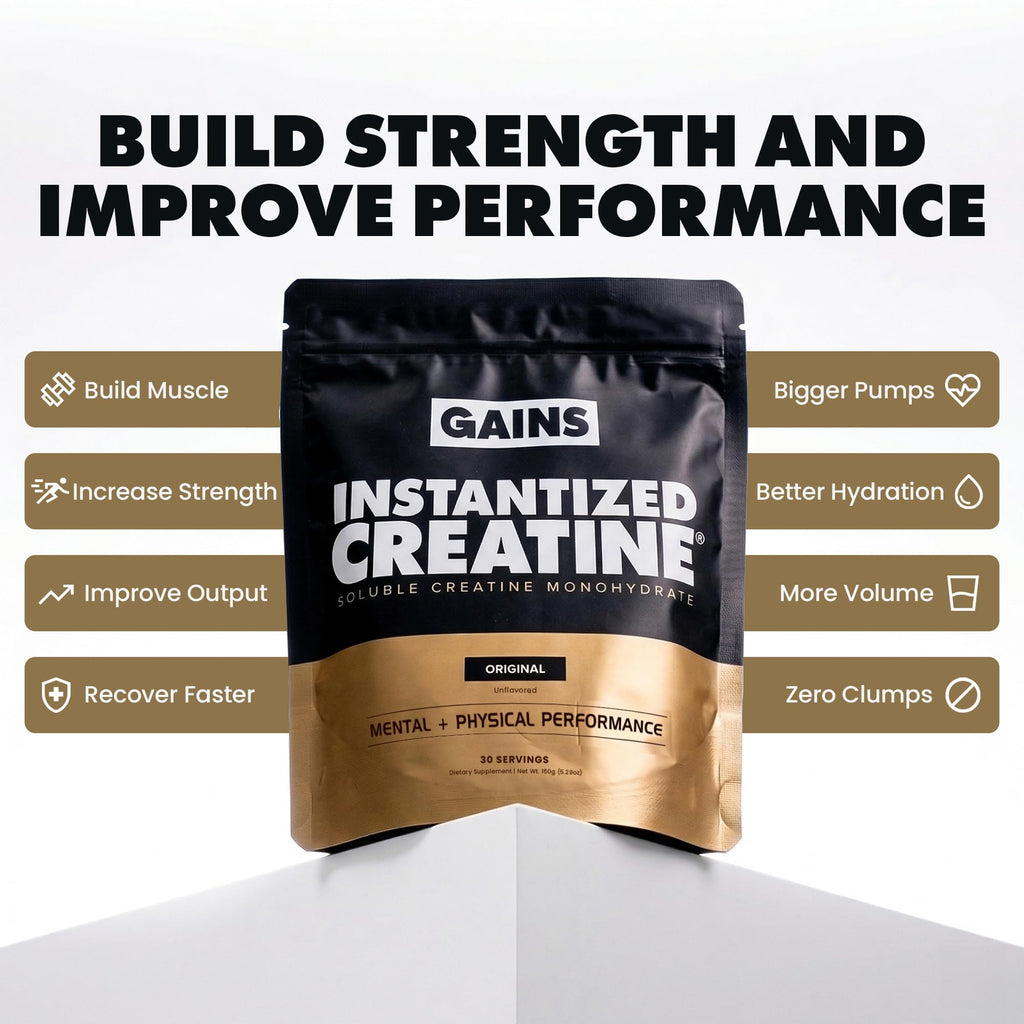 Gains in Bulk Instantized Creatine Monohydrate for Men & Women, Soluble Creatine Powder, Supports Muscle Building, Strength and Performance - FENGGESTORE20