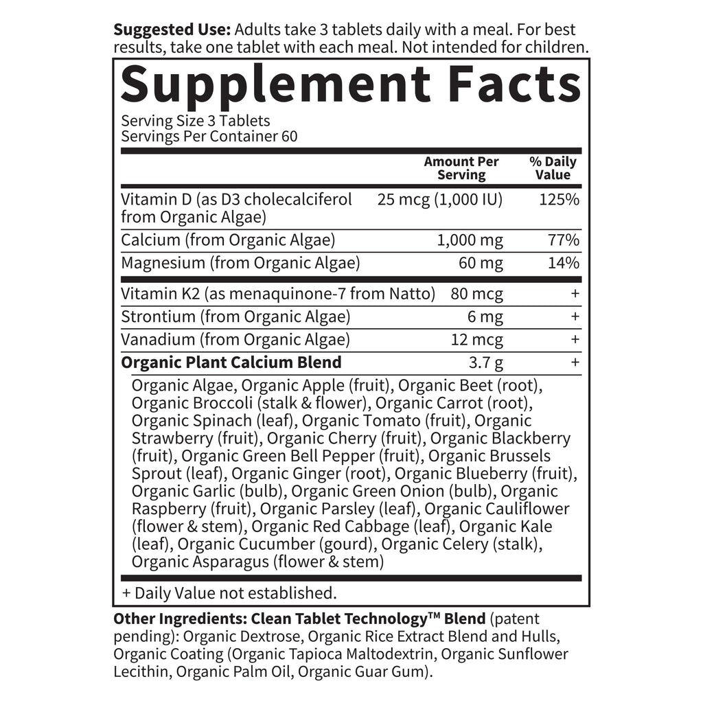 Garden of Life Calcium Supplement with Magnesium & Organic Vitamin D3 K2, Made from Whole Foods, Gluten-Free, 180 Count - FENGGESTORE20
