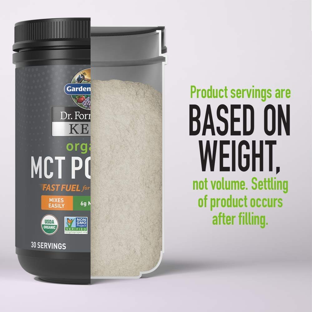 Garden of Life Dr. Formulated Keto Organic MCT Powder - 30 Servings, 6g MCTs from Coconuts plus Prebiotic Fiber & Probiotics - FENGGESTORE20