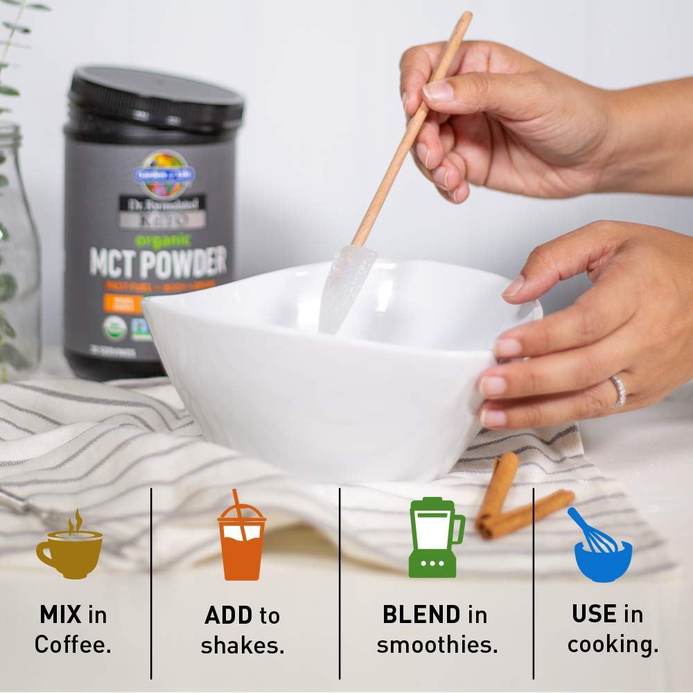 Garden of Life Dr. Formulated Keto Organic MCT Powder - 30 Servings, 6g MCTs from Coconuts plus Prebiotic Fiber & Probiotics - FENGGESTORE20