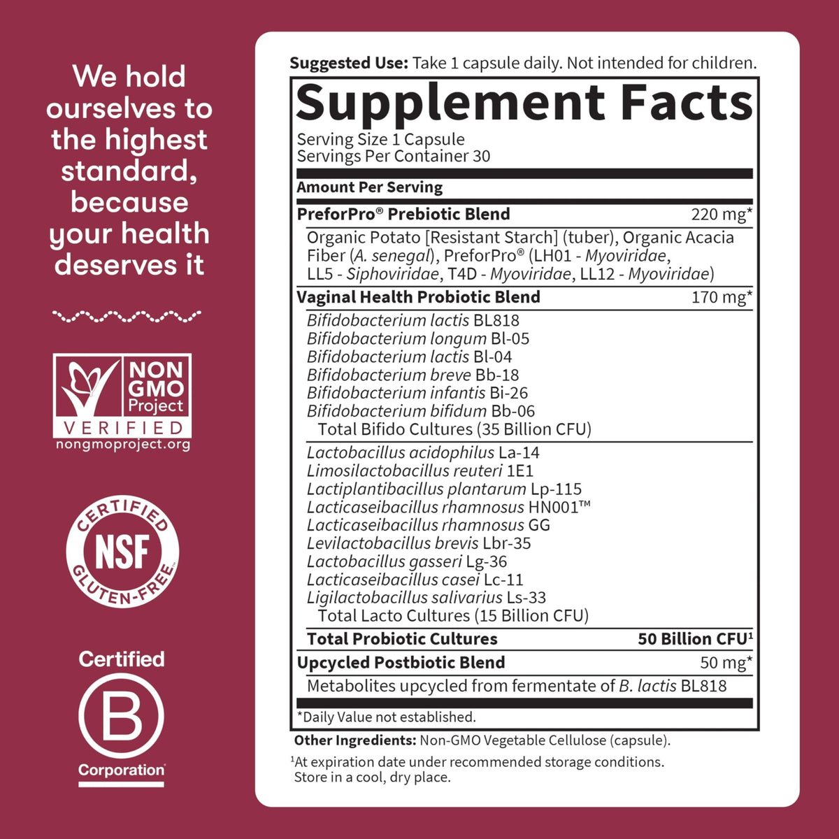 Garden of Life Dr Formulated Once Daily 3-in-1 Complete Prebiotics, Postbiotics & Probiotics for Women, PRE + PRO + POSTBIOTIC Supplement for Women’s Digestive - FENGGESTORE20