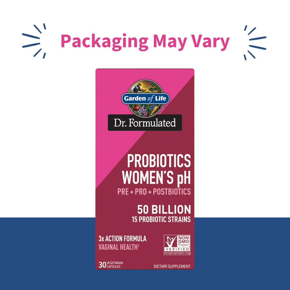 Garden of Life Dr Formulated Once Daily 3-in-1 Complete Prebiotics, Postbiotics & Probiotics for Women, PRE + PRO + POSTBIOTIC Supplement for Women’s Digestive, Immune & Vaginal Health, 30 Day Supply - FENGGESTORE20