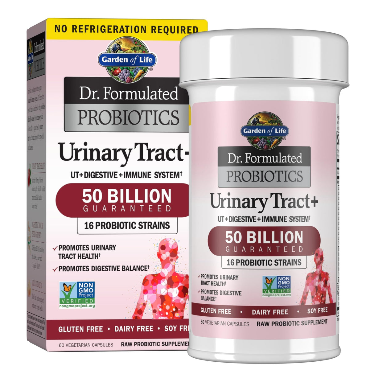 Garden of Life Dr. Formulated Probiotics Urinary Tract+ - 50 Billion CFU - Supports Digestive, Immune & Urinary Tract Health - FENGGESTORE20
