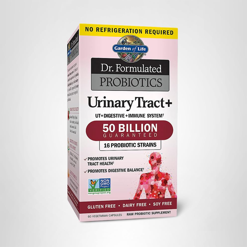 Garden of Life Dr. Formulated Probiotics Urinary Tract+ - 50 Billion CFU - Supports Digestive, Immune & Urinary Tract Health - FENGGESTORE20