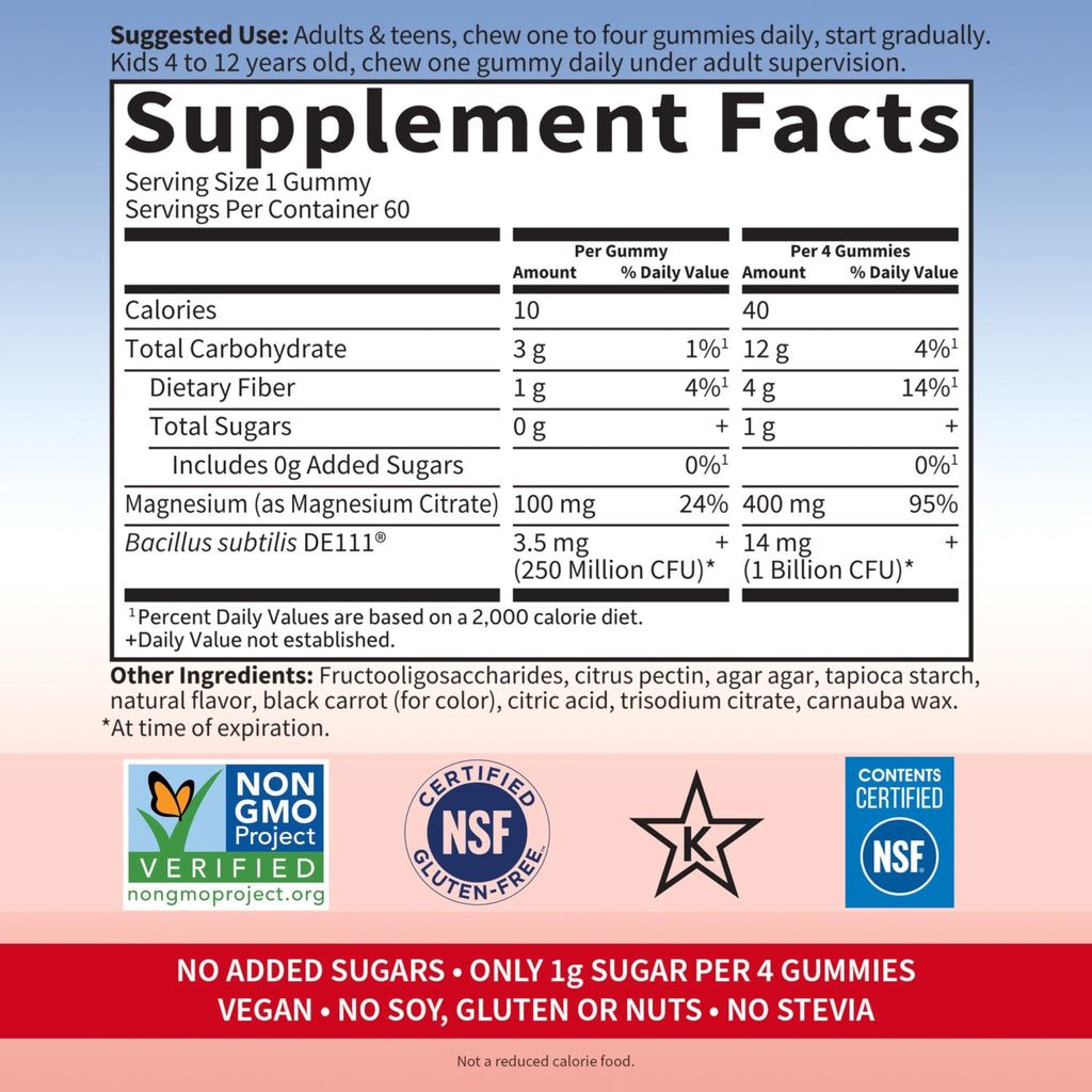 Garden of Life Magnesium Citrate Supplement Gummies with Prebiotics & Probiotics for Stress, Sleep & Recovery - Vegan, Gluten Free, Kosher, Non-GMO - FENGGESTORE20