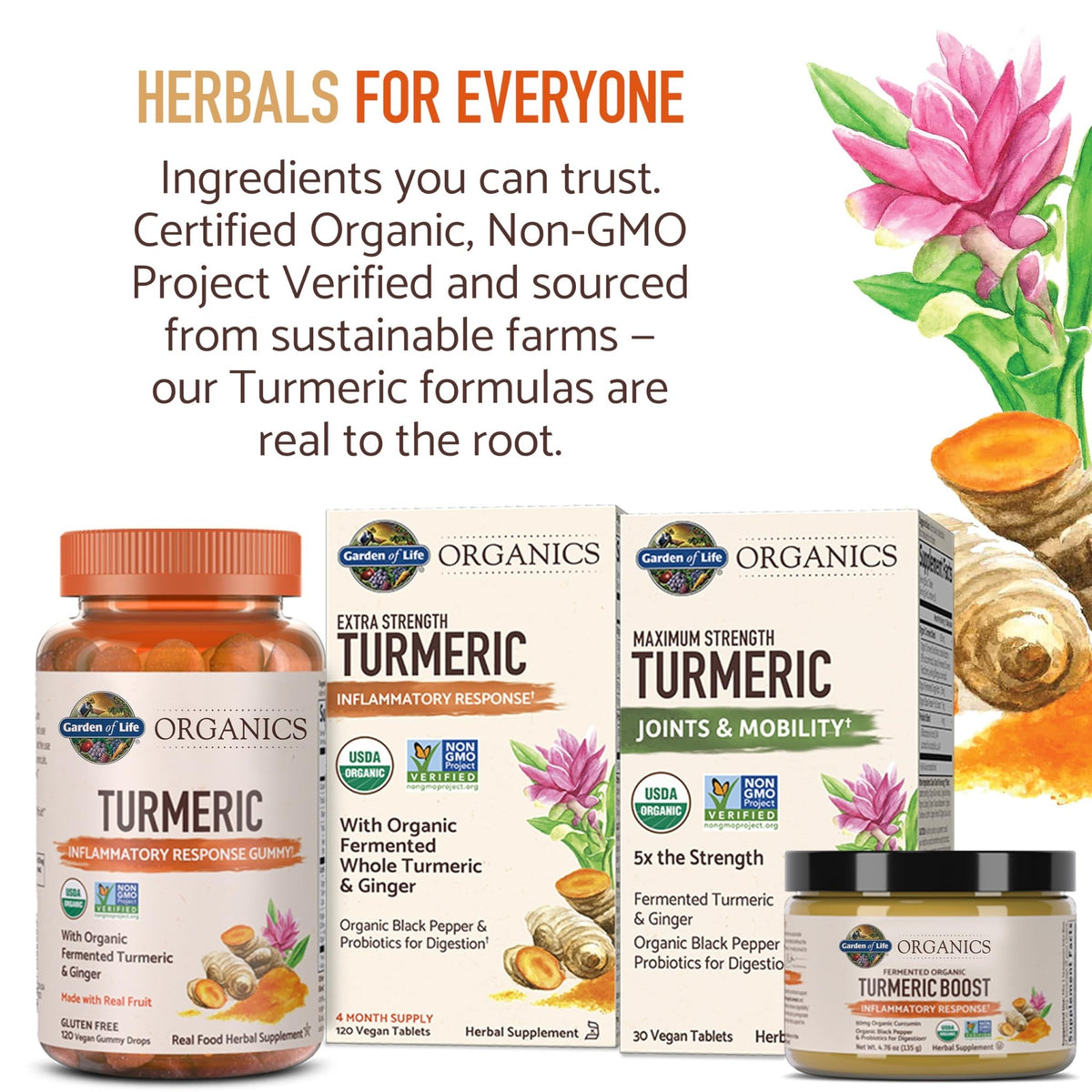 Garden of Life Organics Golden Milk Recovery & Nourishment Powder - 44mg Turmeric Curcumin (95% Curcuminoids), Ashwagandha - Organic Non-GMO Vegan & Gluten - FENGGESTORE20