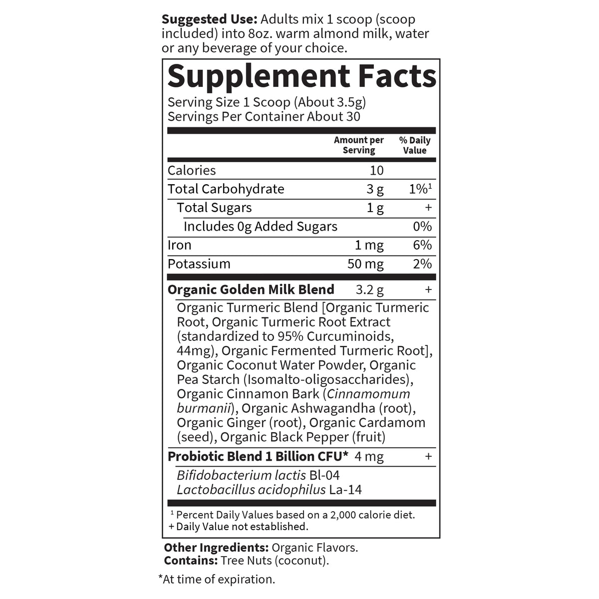 Garden of Life Organics Golden Milk Recovery & Nourishment Powder - 44mg Turmeric Curcumin (95% Curcuminoids), Ashwagandha - Organic Non-GMO Vegan & Gluten - FENGGESTORE20