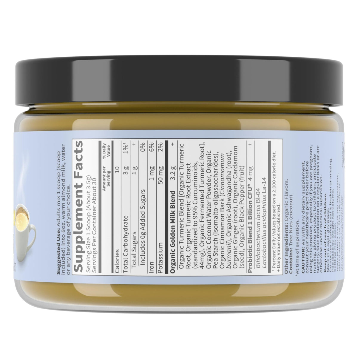 Garden of Life Organics Golden Milk Recovery & Nourishment Powder - 44mg Turmeric Curcumin (95% Curcuminoids), Ashwagandha - Organic Non-GMO Vegan & Gluten - FENGGESTORE20