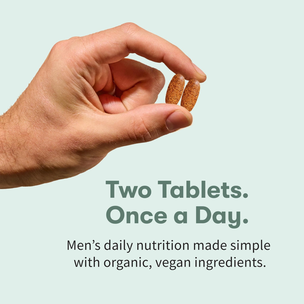 Garden of Life Organics Men's 40+ Multivitamin with Prostate Support, B12 & Vitamins – Vegan Daily Whole Food Multivitamin, Non-GMO, Certified Organic, 120 Tablets - FENGGESTORE20