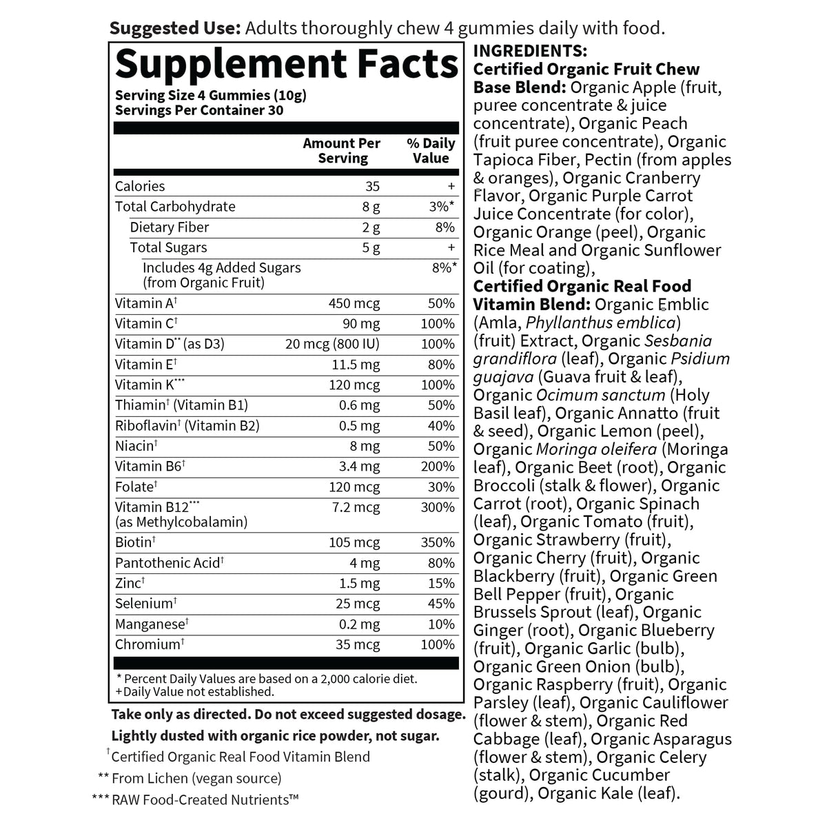 Garden of Life Organics Men's Gummy Vitamins - Berry - Certified Organic, Non-GMO, Vegan, Kosher Complete Multi - Methyl B12, C & D3 - Gluten - FENGGESTORE20