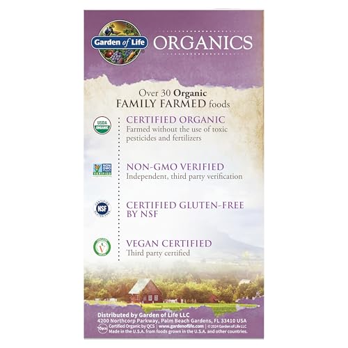 Garden of Life Organics Multivitamin for Women - Women's Once Daily Multi - Whole Food Multi with Iron, Biotin, Vegan Organic Womens Multivitamin for Health - FENGGESTORE20