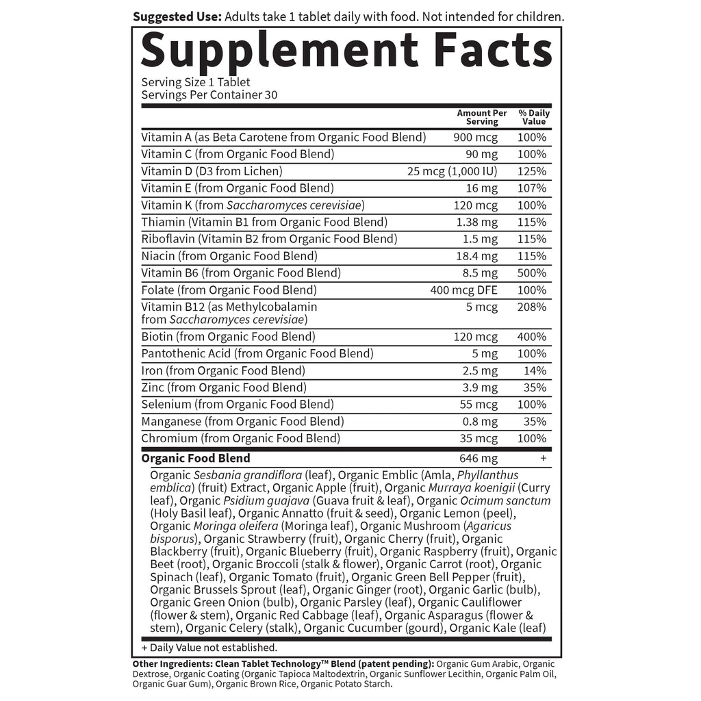 Garden of Life Organics Multivitamin for Women - Women's Once Daily Multi - Whole Food Multi with Iron, Biotin, Vegan Organic Womens Multivitamin for Health - FENGGESTORE20